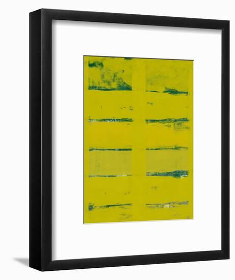 Abstract Yellow and Green Study-Emma Moore-Framed Art Print