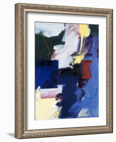 Abstract, Yellow, Blue-Patricia Brown-Framed Giclee Print