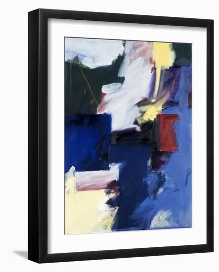 Abstract, Yellow, Blue-Patricia Brown-Framed Giclee Print