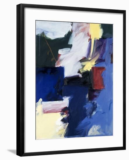 Abstract, Yellow, Blue-Patricia Brown-Framed Giclee Print