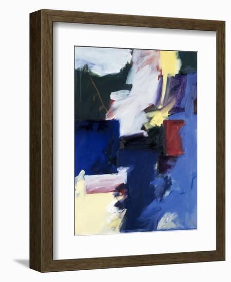 Abstract, Yellow, Blue-Patricia Brown-Framed Giclee Print