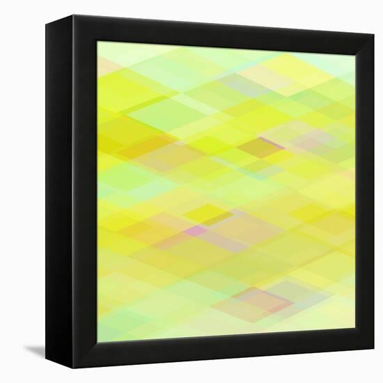 Abstract Yellow Geometrical Background-epic44-Framed Stretched Canvas
