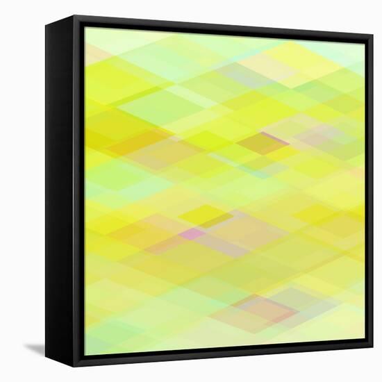 Abstract Yellow Geometrical Background-epic44-Framed Stretched Canvas