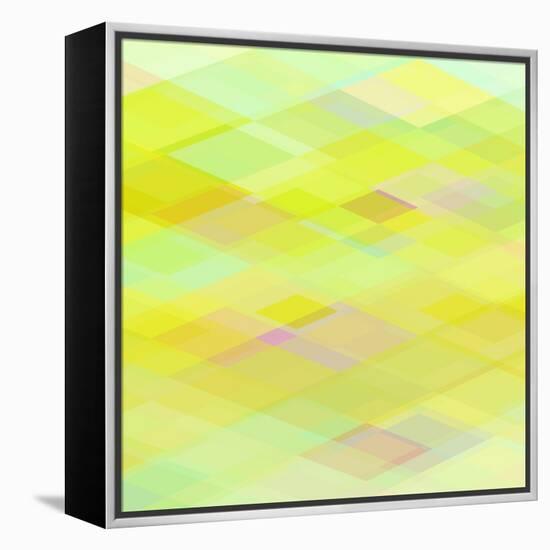 Abstract Yellow Geometrical Background-epic44-Framed Stretched Canvas