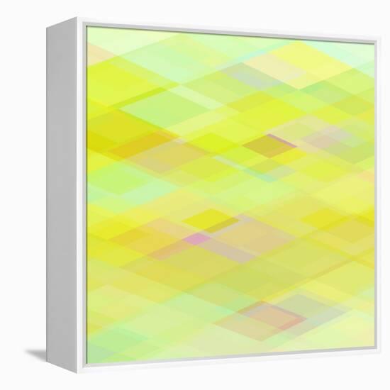 Abstract Yellow Geometrical Background-epic44-Framed Stretched Canvas