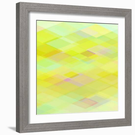 Abstract Yellow Geometrical Background-epic44-Framed Art Print