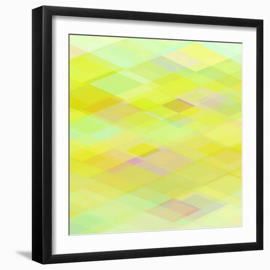 Abstract Yellow Geometrical Background-epic44-Framed Art Print