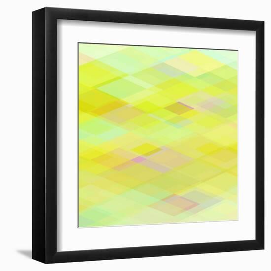 Abstract Yellow Geometrical Background-epic44-Framed Art Print