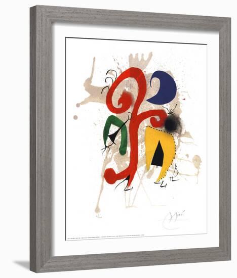 Abstract-Joan Miro-Framed Art Print