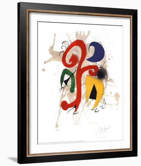 Abstract-Joan Miro-Framed Art Print