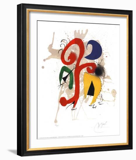 Abstract-Joan Miro-Framed Art Print