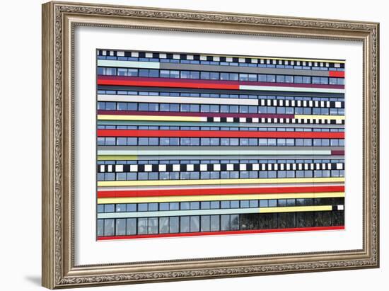 Abstracted Detail of Office Building, De Uithof District, Utrecht University, Netherlands-Julian Castle-Framed Photo