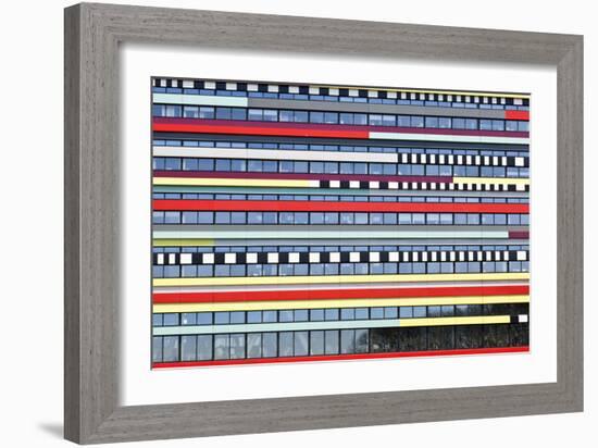 Abstracted Detail of Office Building, De Uithof District, Utrecht University, Netherlands-Julian Castle-Framed Photo