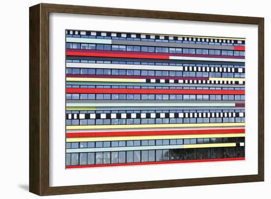 Abstracted Detail of Office Building, De Uithof District, Utrecht University, Netherlands-Julian Castle-Framed Photo