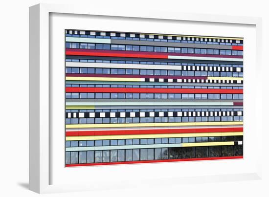 Abstracted Detail of Office Building, De Uithof District, Utrecht University, Netherlands-Julian Castle-Framed Photo