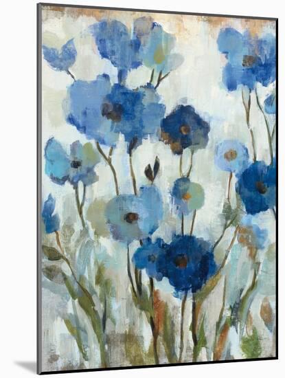 Abstracted Floral in Blue II-Silvia Vassileva-Mounted Art Print