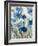 Abstracted Floral in Blue II-Silvia Vassileva-Framed Art Print