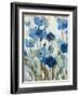 Abstracted Floral in Blue II-Silvia Vassileva-Framed Art Print