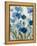 Abstracted Floral in Blue II-Silvia Vassileva-Framed Stretched Canvas