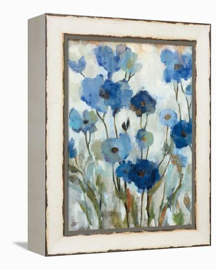 Abstracted Floral in Blue II-Silvia Vassileva-Framed Stretched Canvas
