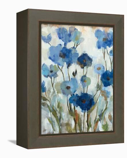 Abstracted Floral in Blue II-Silvia Vassileva-Framed Stretched Canvas