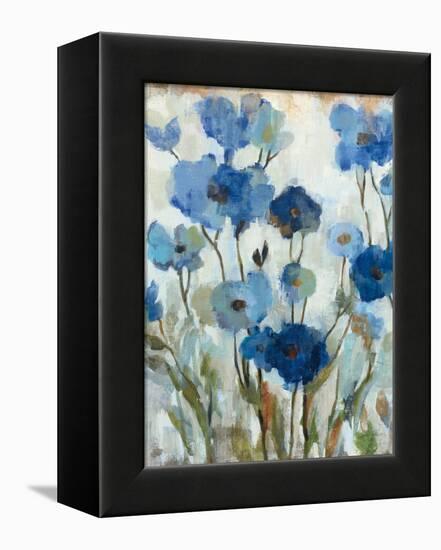 Abstracted Floral in Blue II-Silvia Vassileva-Framed Stretched Canvas