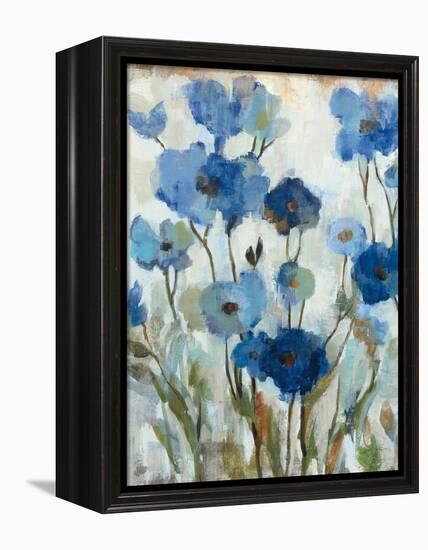 Abstracted Floral in Blue II-Silvia Vassileva-Framed Stretched Canvas