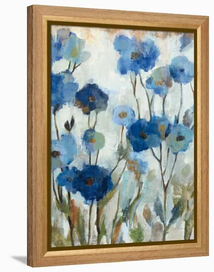 Abstracted Floral in Blue III-Silvia Vassileva-Framed Stretched Canvas