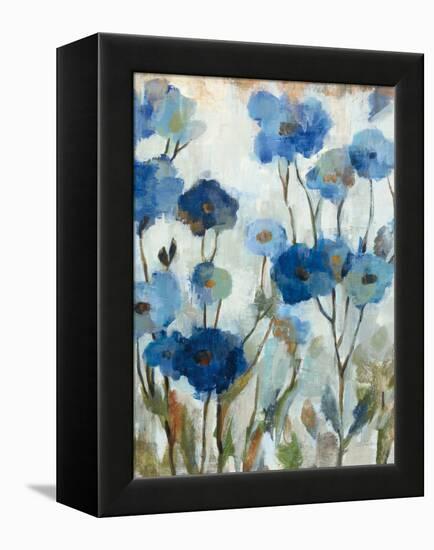 Abstracted Floral in Blue III-Silvia Vassileva-Framed Stretched Canvas