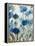 Abstracted Floral in Blue III-Silvia Vassileva-Framed Stretched Canvas