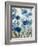 Abstracted Floral in Blue III-Silvia Vassileva-Framed Premium Giclee Print