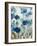 Abstracted Floral in Blue III-Silvia Vassileva-Framed Premium Giclee Print