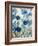 Abstracted Floral in Blue III-Silvia Vassileva-Framed Premium Giclee Print