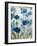 Abstracted Floral in Blue III-Silvia Vassileva-Framed Premium Giclee Print