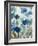 Abstracted Floral in Blue III-Silvia Vassileva-Framed Premium Giclee Print