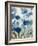 Abstracted Floral in Blue III-Silvia Vassileva-Framed Premium Giclee Print