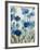 Abstracted Floral in Blue III-Silvia Vassileva-Framed Art Print