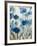 Abstracted Floral in Blue III-Silvia Vassileva-Framed Art Print