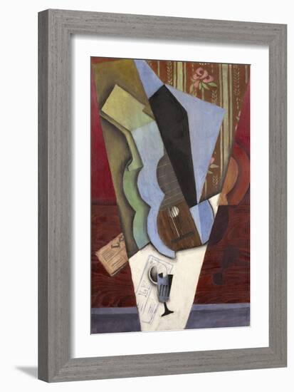 Abstraction (Guitar and Glass), July 1913-Juan Gris-Framed Giclee Print