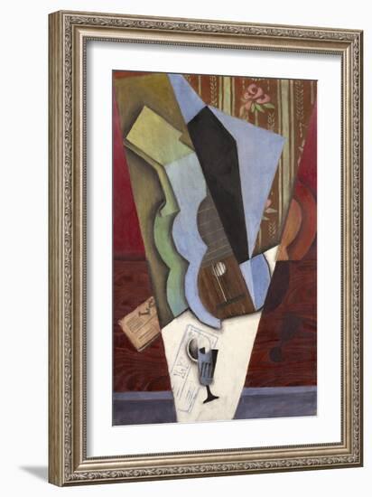 Abstraction (Guitar and Glass), July 1913-Juan Gris-Framed Giclee Print