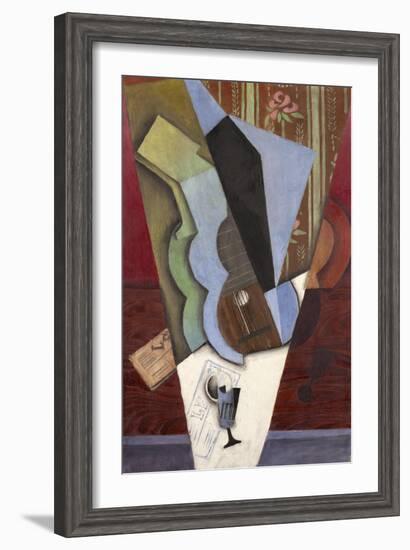 Abstraction (Guitar and Glass), July 1913-Juan Gris-Framed Giclee Print