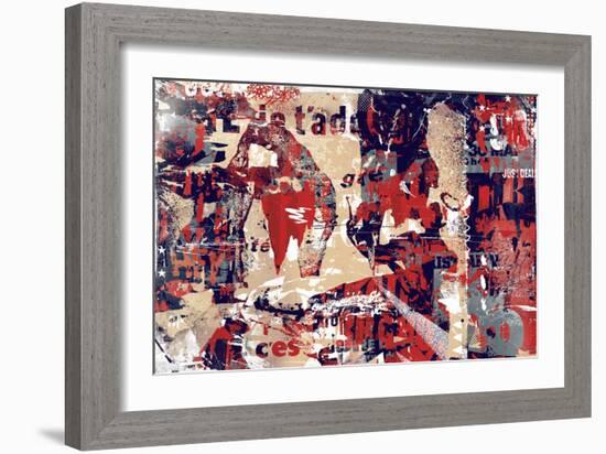 Abstraction I, 2016 (Collage on Canvas)-Teis Albers-Framed Giclee Print