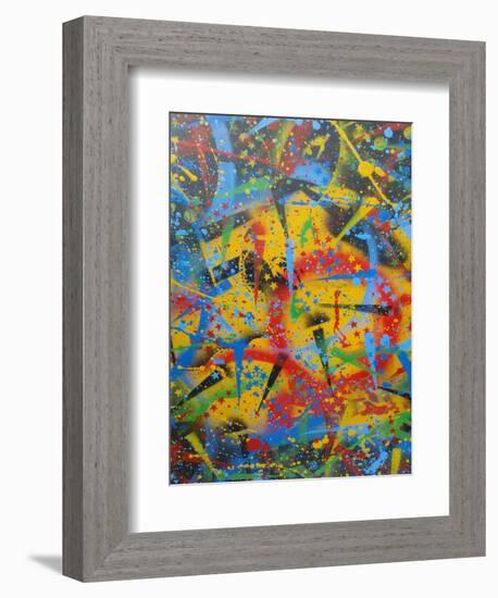 Abstraction-Abstract Graffiti-Framed Giclee Print