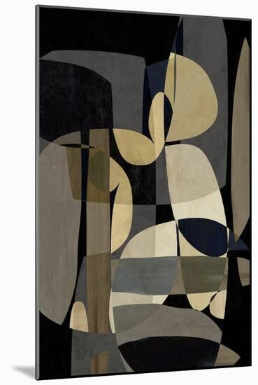 Abstracts Mid-Century Black-David Moore-Mounted Art Print