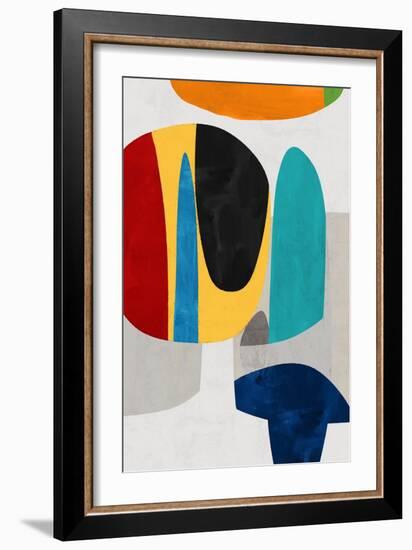 Abstracts Mid-Century Color 2-David Moore-Framed Art Print