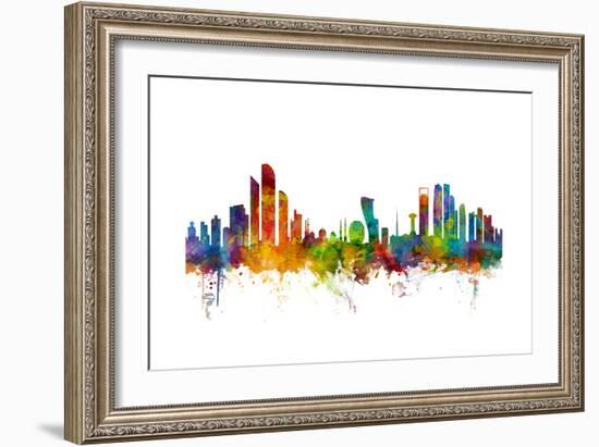 Abu Dhabi Skyline-Michael Tompsett-Framed Premium Giclee Print