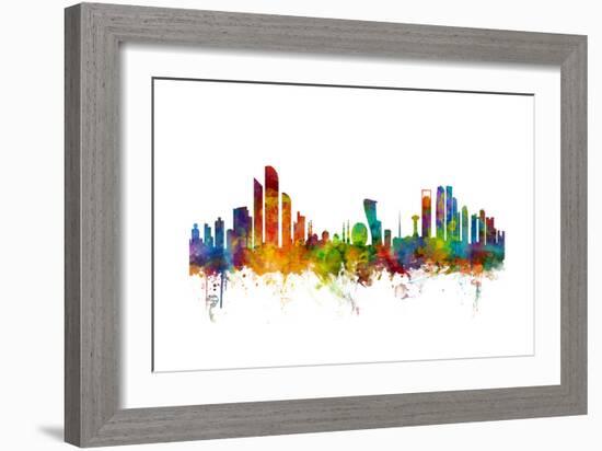 Abu Dhabi Skyline-Michael Tompsett-Framed Premium Giclee Print