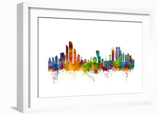 Abu Dhabi Skyline-Michael Tompsett-Framed Premium Giclee Print