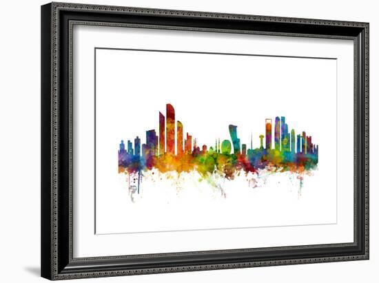 Abu Dhabi Skyline-Michael Tompsett-Framed Premium Giclee Print