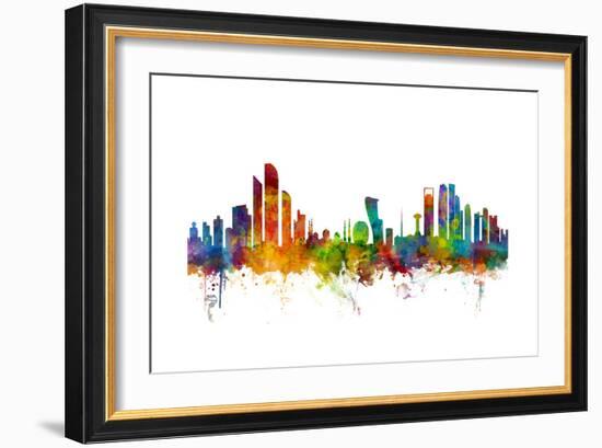 Abu Dhabi Skyline-Michael Tompsett-Framed Premium Giclee Print